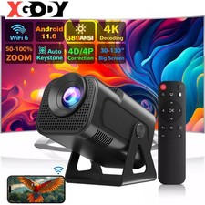 5G 4K Projector Smart HD LED WiFi Mini Bluetooth Office Home Theater HDMI USB UK