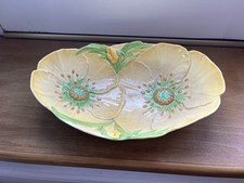 Carltonware Australian Design Yellow Buttercup Double Bowl Serving Dish 1937