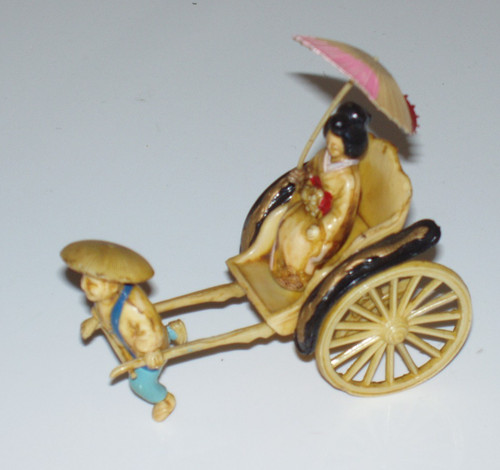 Japanese man pulling - lady, with