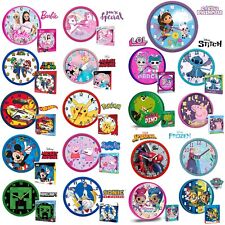 25cm Licensed Children Analogue Wall Mount Quartz Clock Kids Bedroom Decorations