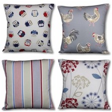 Cushion Cover in Stripe Owls
