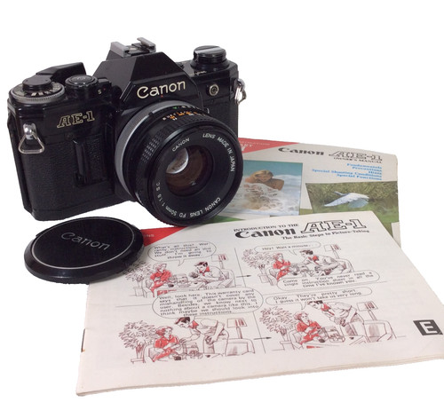 Canon 35mm film slr - ae-1,