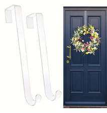 Transparent Wreath Hanger Door Hook for Indoor & Outdoor Christmas Xmas Decor UK