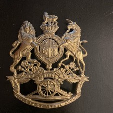 Victorian British army Royal Artillery shako Helmet Plate guilt brass 