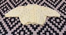 New Born Hand Knitted Yellow Cardigan