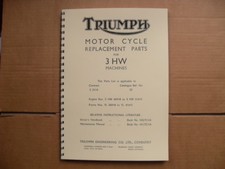 TRIUMPH 3HW  PARTS BOOK 