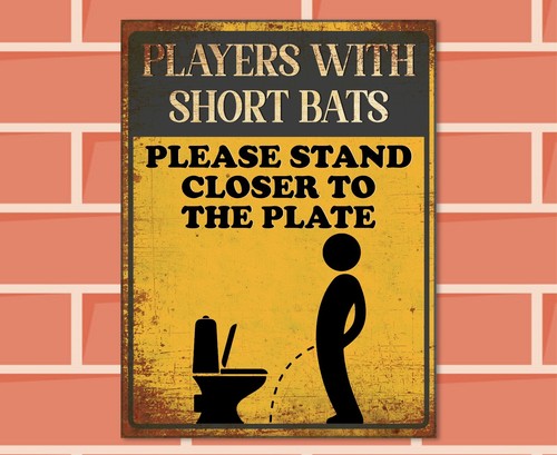 Funny toilet metal sign man - funny,