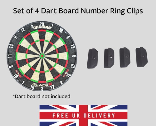 Dartboard number ring clips - 4x,