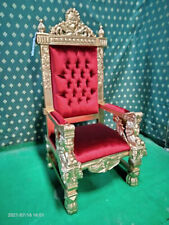 Gold and Red Large Throne Chair