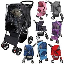 Pet Stroller Dog Puppy Cat Pram Pushchair Travel Cart Jogging Buggy Carrier