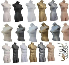 MALE FEMALE KIDS HANGING PLASTIC BODY FORM  MANNEQUIN  TORSO BUST DISPLAY