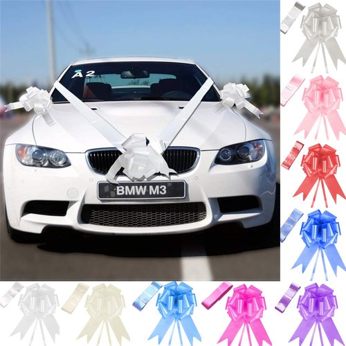 Bows ribbon wedding car - 3,