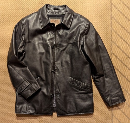 Vintage men black leather - vintage, men's