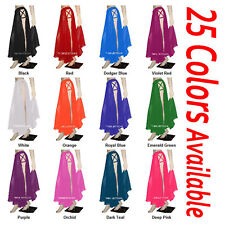 TMS Multi Chiffon 2 Slit Full Circle Skirt Belly Dance Tribal Jupe Robe Costume