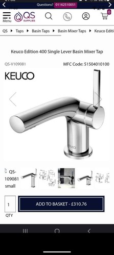Keuco tap edition - tap, 400