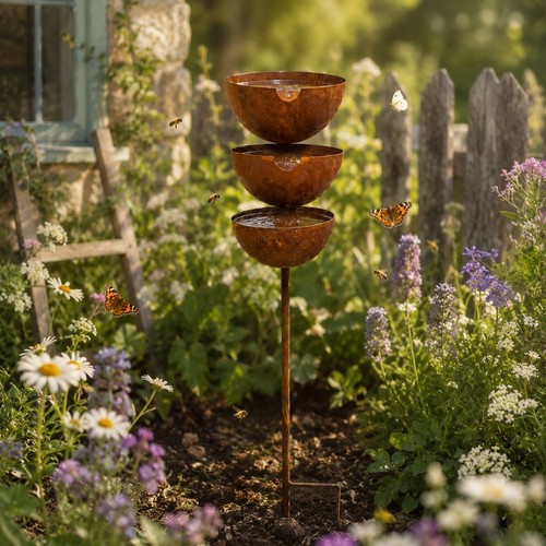 Metal rain catcher stake - metal,