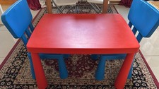ikea kids mammut table and two