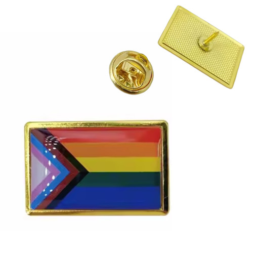 Rainbow flag pin badge ally - pin,