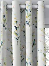 John Lewis Wildflower Sprigs Pair Blackout Lined Eyelet Curtains W168 Drop137CM