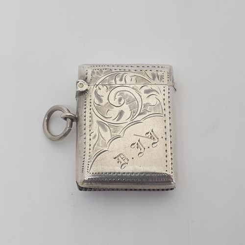 Sterling silver vesta case - sterling,
