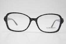 Glasses Versace 3160 Black Grey Silver Oval Frames Eyeglasses New