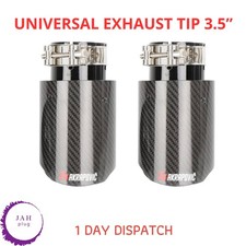2X AKRAPOVIC EXHAUST TIP 3.5" OUTLET CARBON FIBRE FOR BMW 3 4 5 SERIES F10 11