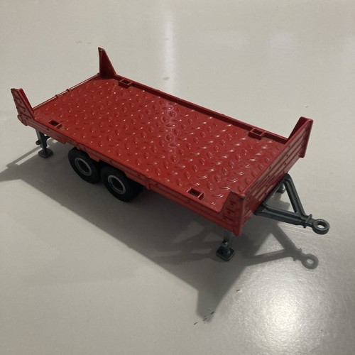 Siku flatbed trailer red - red, made