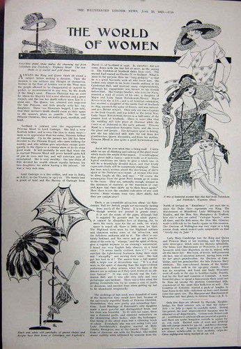 Antique old print - old, 1923