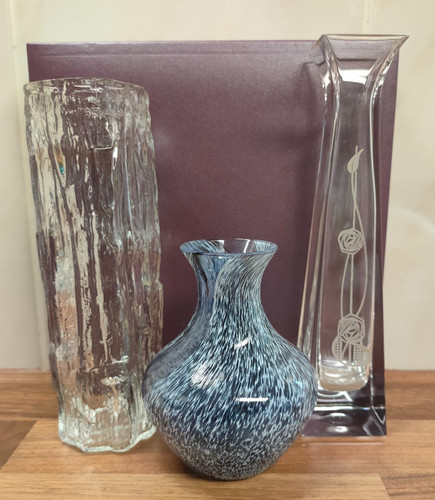 Vintage trio posy stem vases - vintage, posy/stem