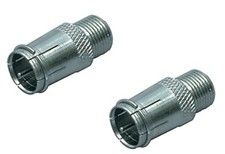 2 x F Female Socket to F Plug