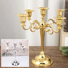 Table Candlesticks Candelabra Home Party Wedding Dining 5-Arm Candle Holder New