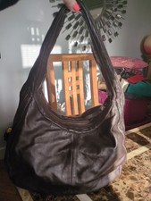 John Rocha Dark Chocolate Brown Shoulder Supple Soft Leather