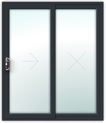 Sliding patio door pane - 2-pane, /