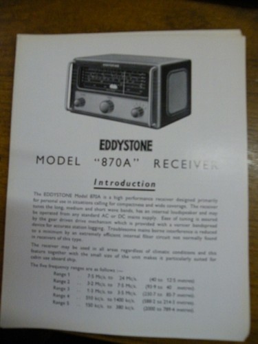 Eddystone amateur band - amateur,
