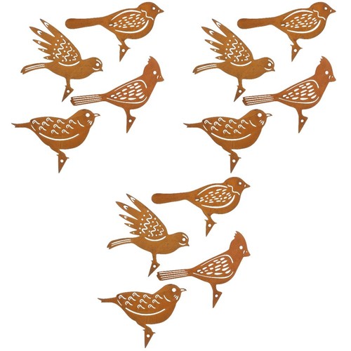 Sets garden bird statue iron - 3,