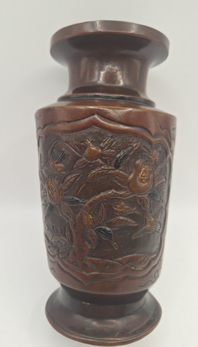 Antique japanese bronze vase - antique,