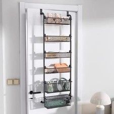 4/6 Tier Over the Door Pantry Organizer Steel Hanging Spice Rack Storage Shelves