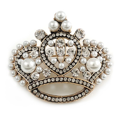 Clear crystal simulated pearl - clear,