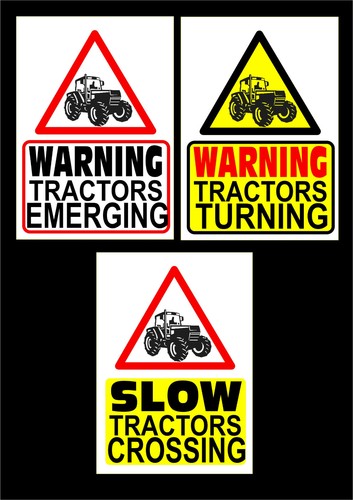 Tractors warning safety - -,