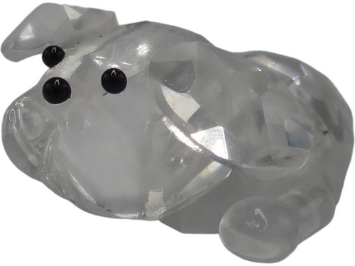 Crystal dog figurine - dog, clear