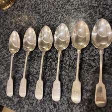 6 Antique Silver Plated