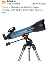 CELESTRON 22403 INSPIRE 100AZ REFRACTOR TELESCOPE 