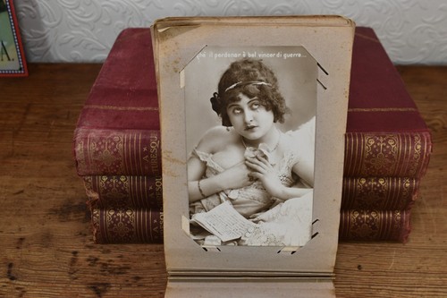 Antique postcard album - antique,