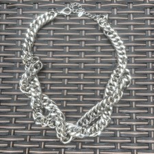 Vintage Zara Silver Tone Heavy
