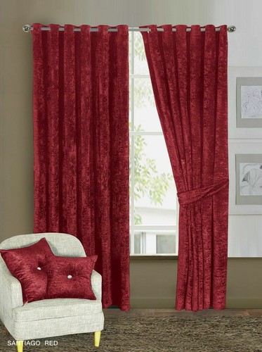 Crushed velvet curtains - crushed,