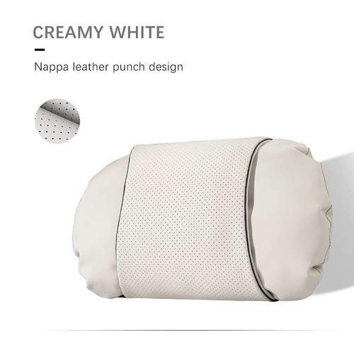 White leather car seat head - leather,