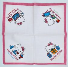 Vintage Hello Kitty Cotton Cloth Napkin Handkerchief Pink - 1980s NOS - New!