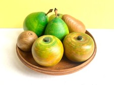 Carved Stained Wooden Fruit