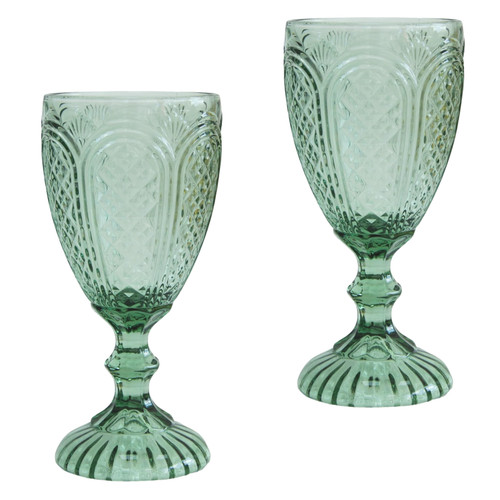 Vintage coloured wine glasses - vintage,