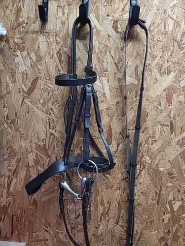 Leather bridle bit reins - leather,